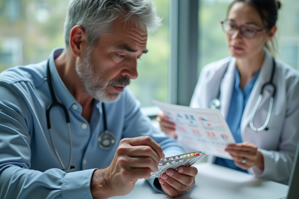 Personne inquiète discutant avec un médecin sur l